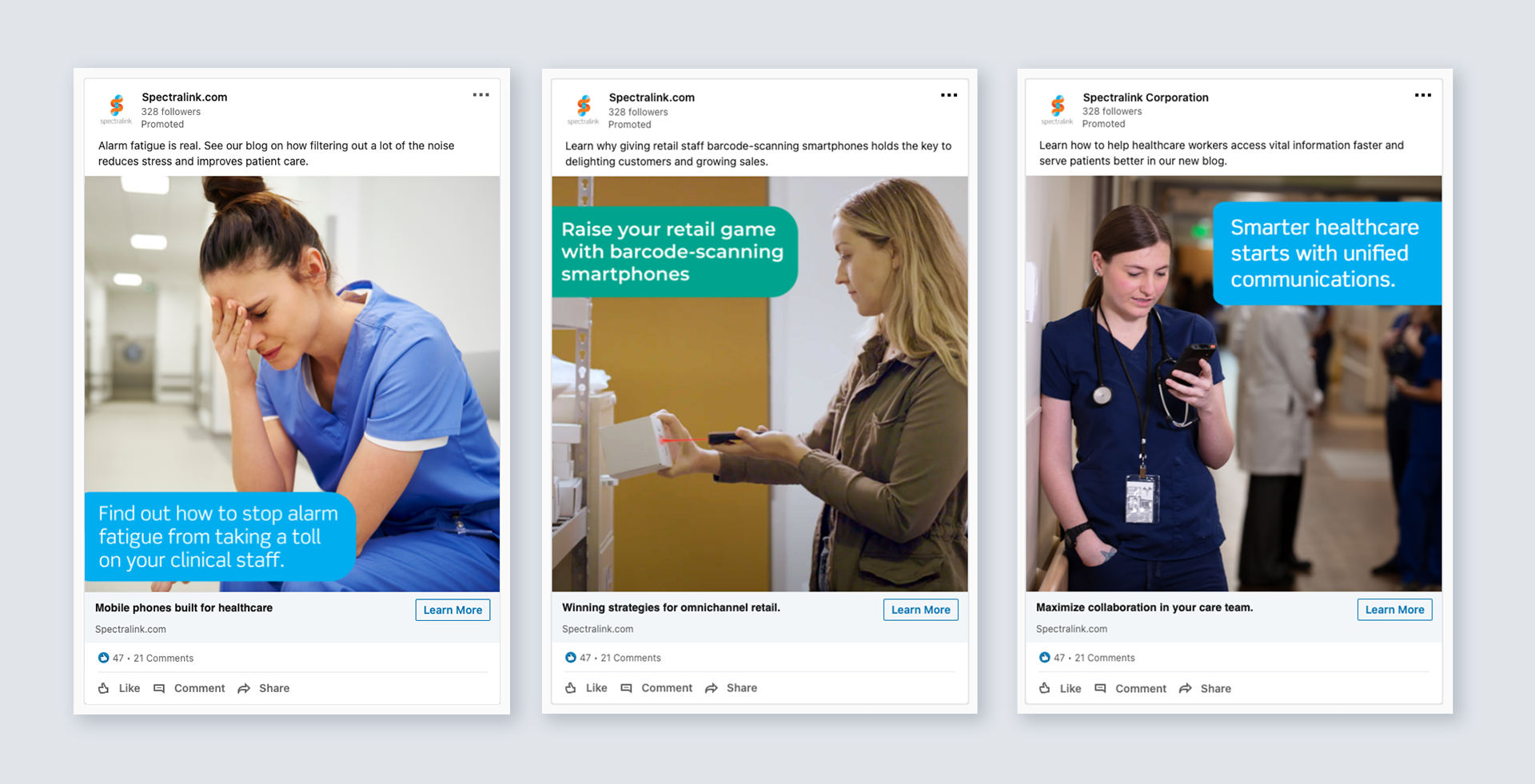 LinkedIn ads created for Spectralink